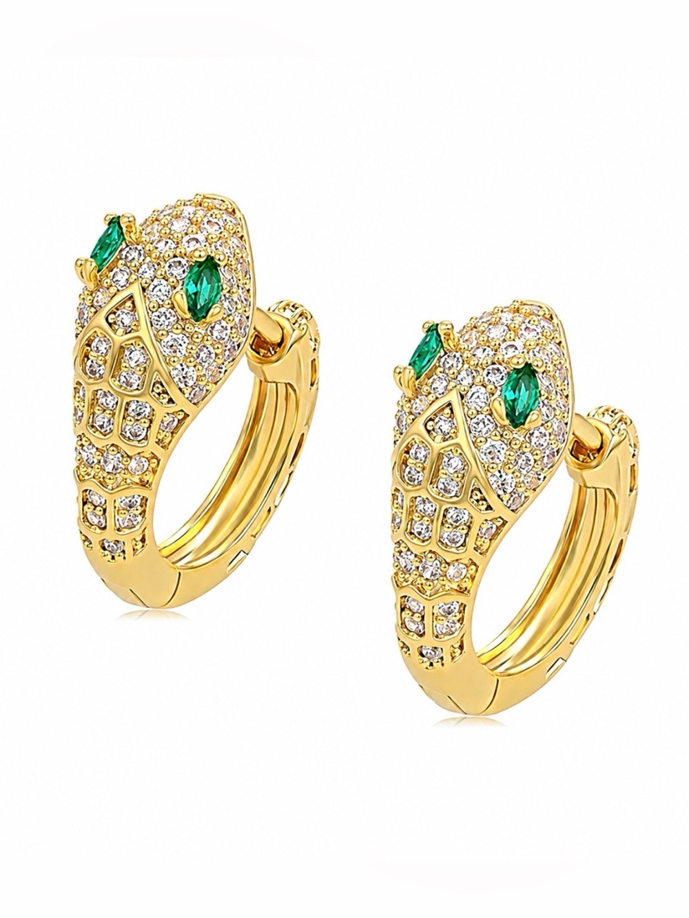 🌴Goodbye Summer, Hello Savings🛍️ 14k Gold Plated Hoop Earrings with White Zircon